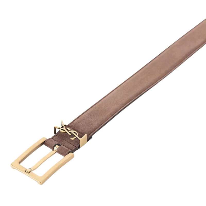 Saint Laurent Gürtel Gürtel aus Veloursleder braun(Image 2)