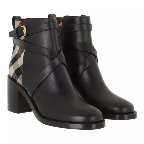 Burberry Checked Ankle Boots Black/Archive Beige Bottine