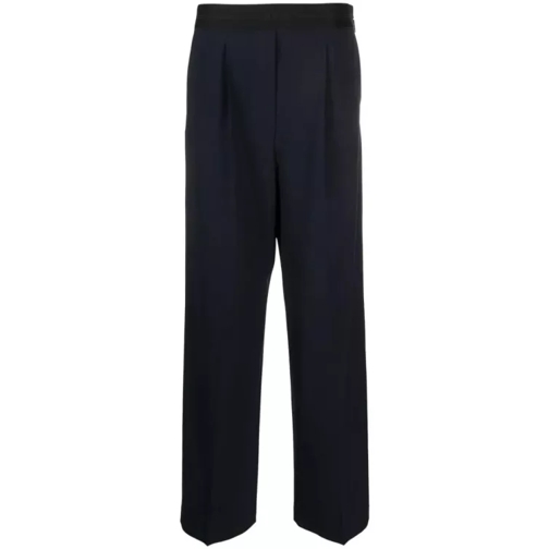 MSGM Wide-Leg Tailored Trousers Blue 