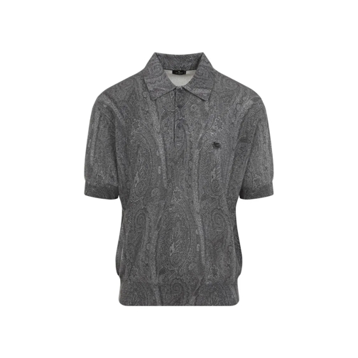 Etro Polo Grey Silk Knitted Polo Grey