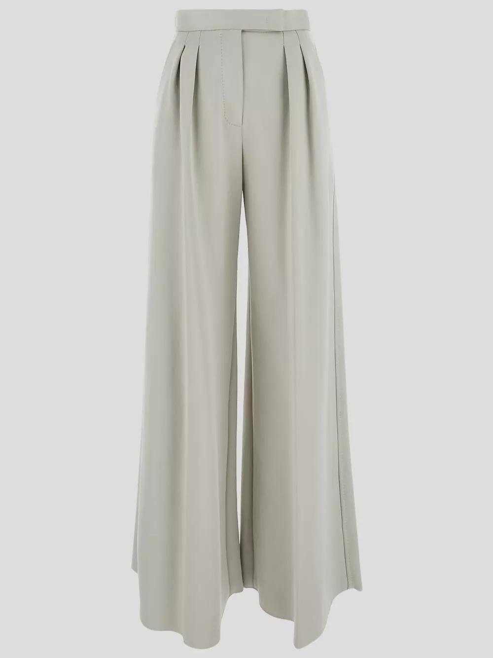 Max Mara - Zigna Jersey. Wide Leg. Pants - Größe 42 - white