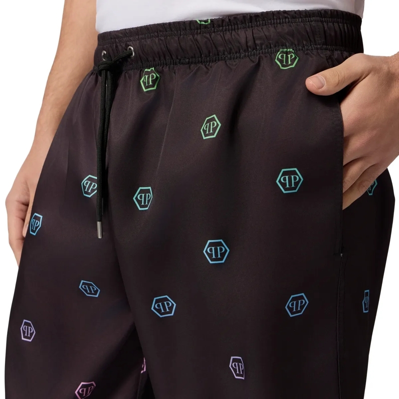 Philipp Plein Shorts Nylon Shorts Degrade Monogram schwarz(Image 5)