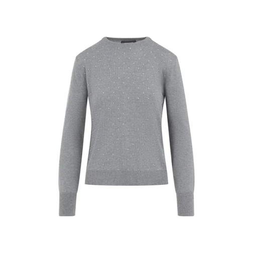 Fabiana Filippi Fog Grey Virgin Wool Sweater Grey Trui