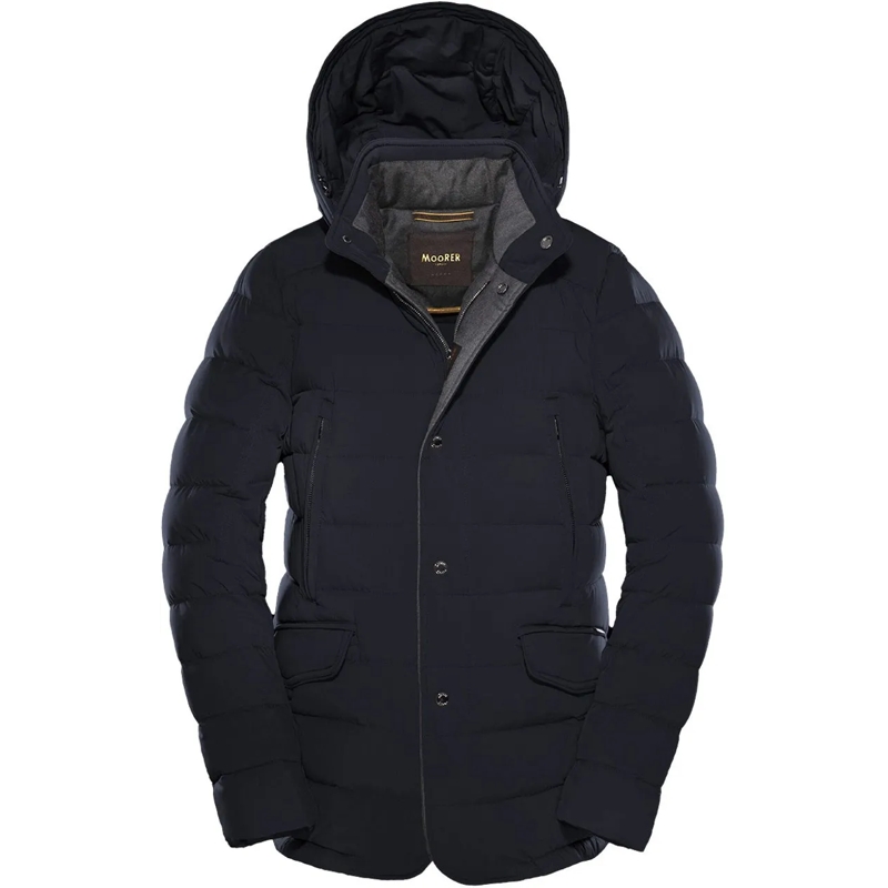Moorer Daunenjacke Jas Craig Kn donkerblauw blau
