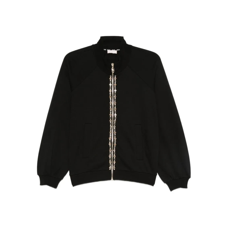LIU JO Pull High Collared Black Sweater Black