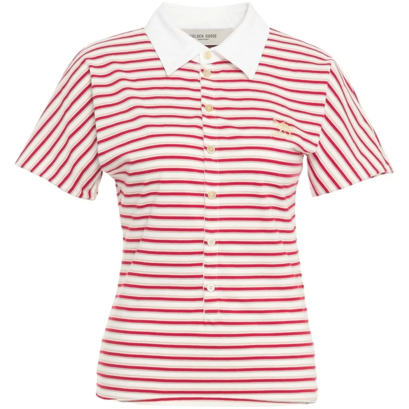 Golden Goose T-shirt Journey W's Slim Polo T-Shirt Multicolor