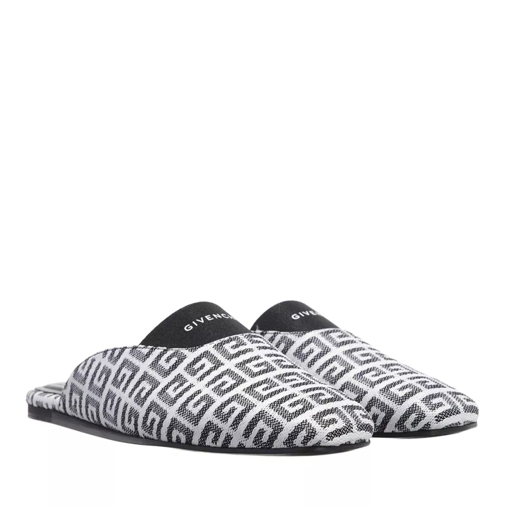 Black and white mule shoes on sale