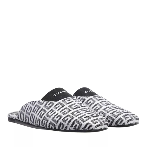 Givenchy 4G Flat Mules Black White Slip-ins