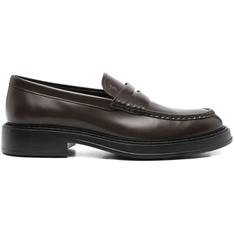 Tod's Loafer Flat Shoes Marrone Scuro braun