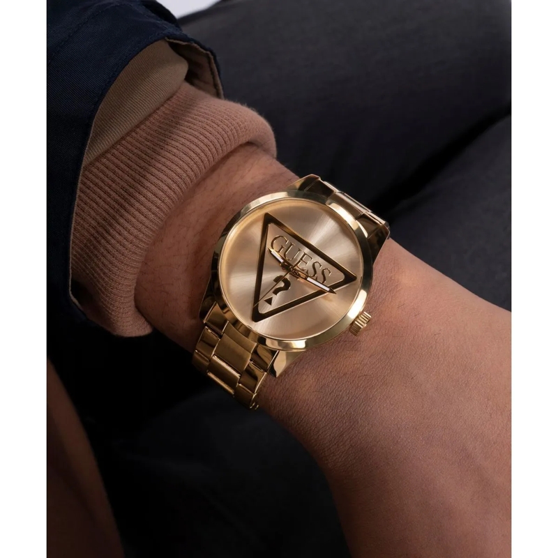 Guess Quarzuhr Quarz-Analoguhr Badge gold(Image 2)