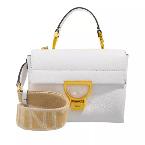 Coccinelle Arlettis Signature Handbag Brillant White Satchel