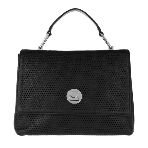 Coccinelle Liya Microforo Handle Bag Noir Crossbody Bag