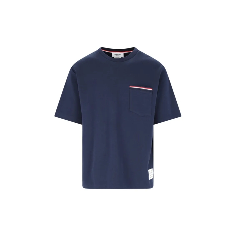 Thom Browne T-shirt Logo Pocket T-Shirt – Blue Blue