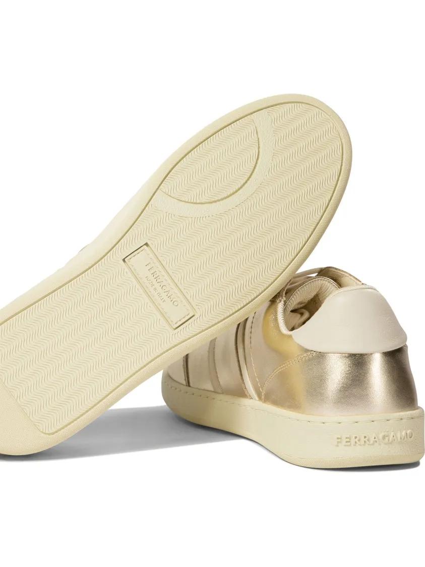 Thumbnail - Salvatore Ferragamo Low-Top Sneaker - Achille Sneakers - Gr. 5_5 - in Gold - für Damen