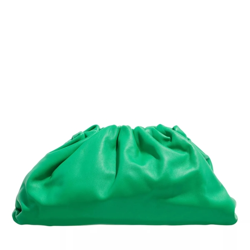 Bottega Veneta Pouch Bag Leather Parakeet Green/Silver Aftonväska med spänne