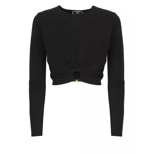 Elisabetta Franchi Viscose Sweater Black 