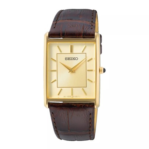 Seiko Montre à quartz Seiko herren Uhr Braun SWR064P1 Gold farbend