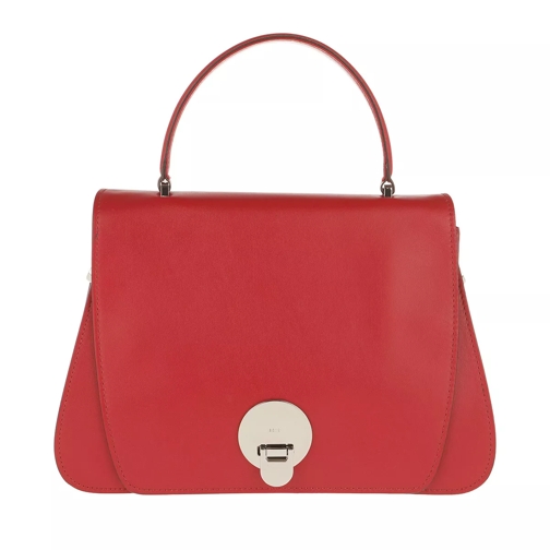 Abro Lotus Handle Bag Red Satchel