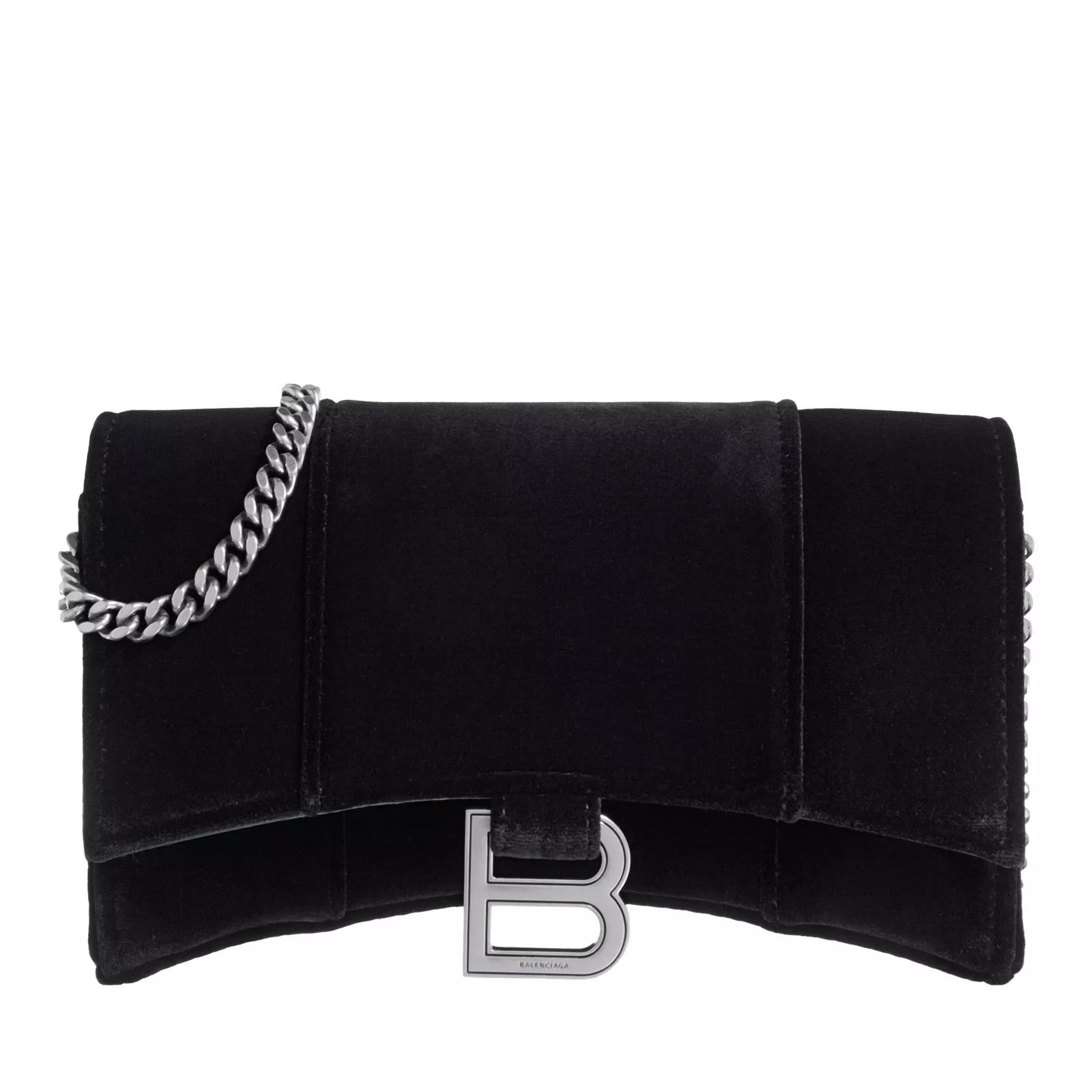 Balenciaga Portemonnaie - Hourglass Wallet On Chain - Gr. unisize - in Schwarz - für Damen