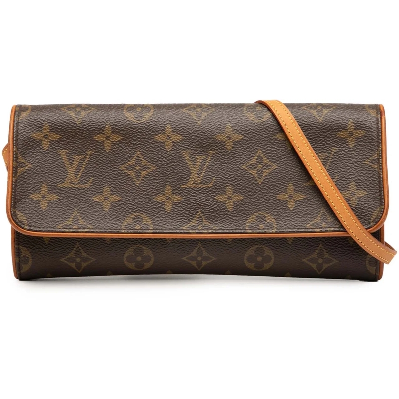 Louis Vuitton Schultertasche Monogram Pochette Twin GM braun