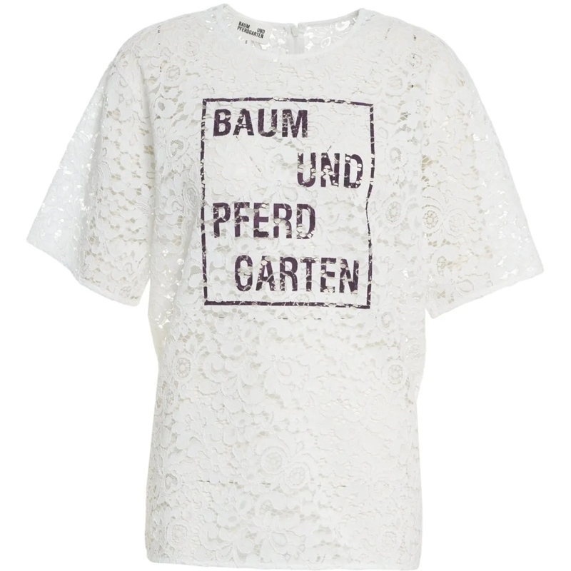 Baum Und Pferdgarten T-shirt Lace t-shirt 'Mandie' weiß