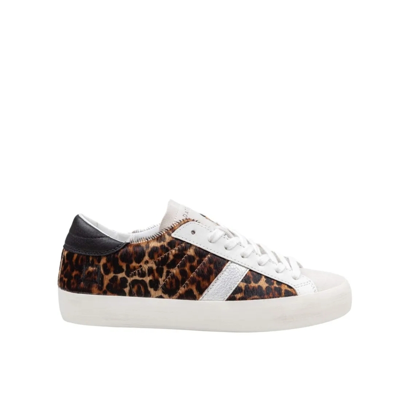 D.A.T.E Low-Top-Sneaker D.A.T.E. Animal-Print Pony Skin Hill Low Sneakers Brown