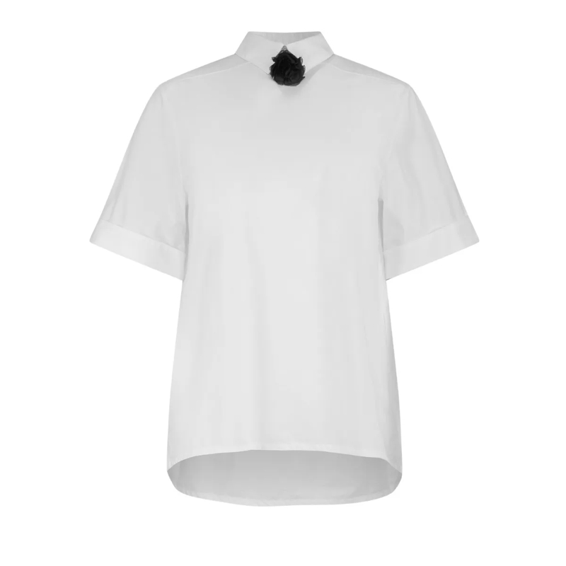 Helene Galwas Bluse Bluse aus Baumwolle FAYRE weiss