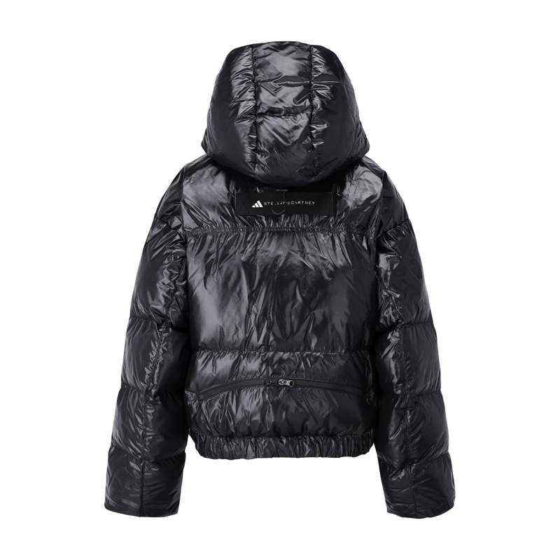 Adidas By Stella Mccartney Übergangsjacke Pufferjacke mit Kapuze schwarz(Image 2)