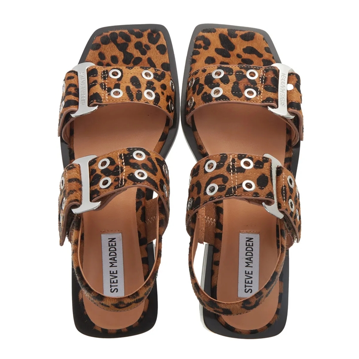 サンダル・ミュール STEVE MADDEN SARIA SANDALS Saria Black Patent Slingback Open-Toe Sandals | Women's