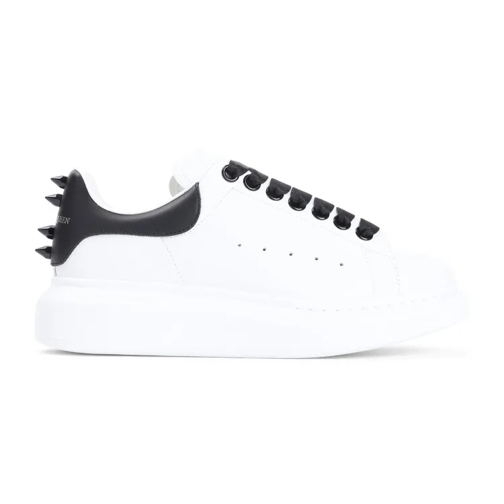 Alexander McQueen White Leather Sneakers Red lage-top sneaker