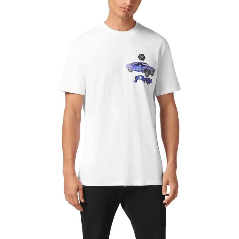 Philipp Plein T-Shirt T-Shirt Racing weiss(Image 3)