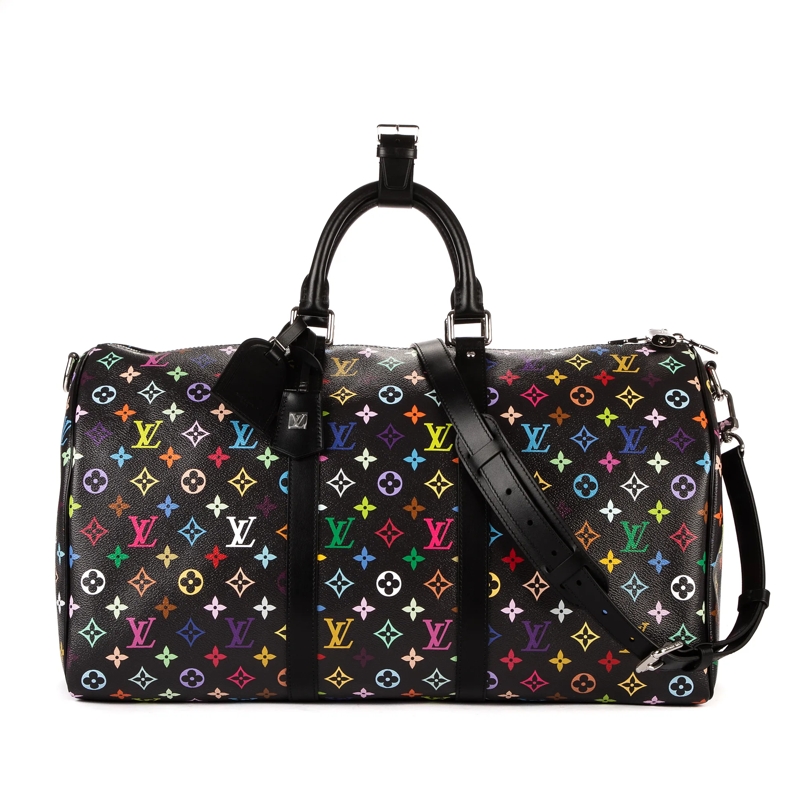 Louis Vuitton Crossbody Bag Re-Edition Takashi Murakami Multicolore Keepall 50 schwarz