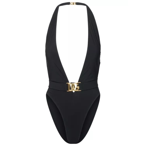 Dolce&Gabbana One-Piece Swimsuit Logo Black 