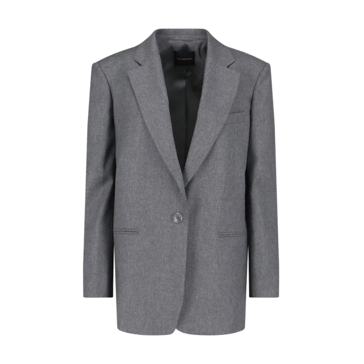 Andamane Single-Breasted Blazer In Grey Mélange Grey | Blazer