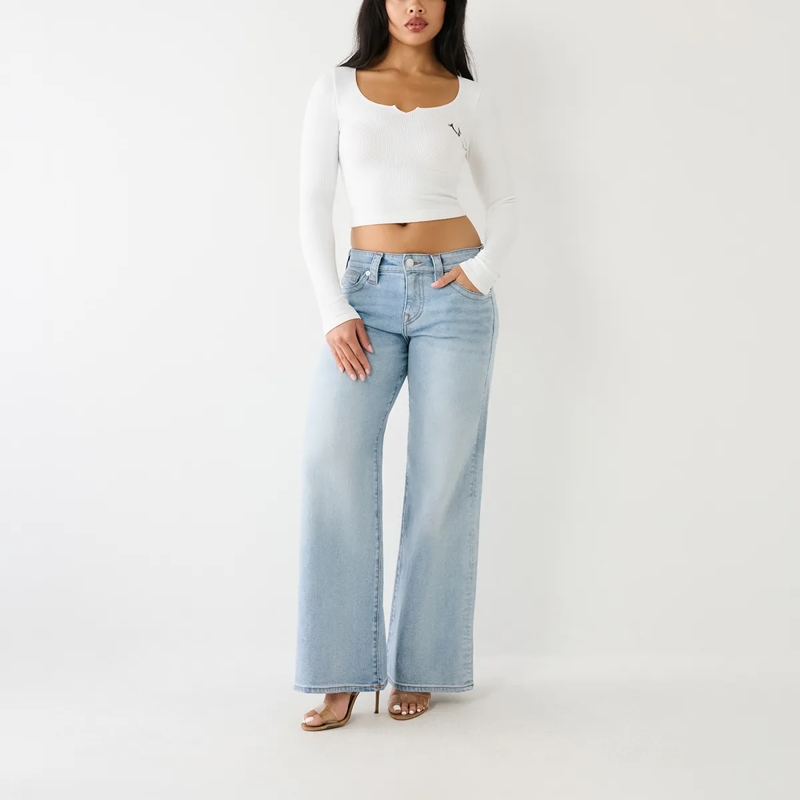 True Religion Jeans - Baggy-Jeans- Light-Wash-Waschung- Comfort Fit hell-blau(Image 2)