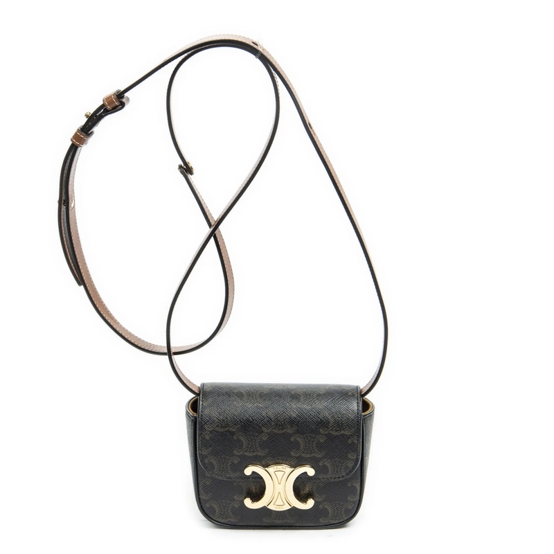 Celine Crossbody Bag Mini Triomphe hell-braun