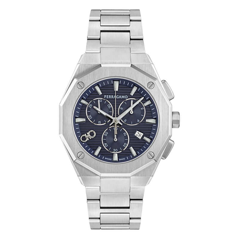 Salvatore Ferragamo Quarzuhr Quarz-Chronographenuhr Versilia Chrono silber