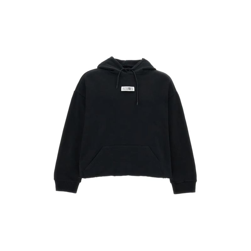 MM6 Maison Margiela  Classic Ribbed Cuff Black Sweater Black