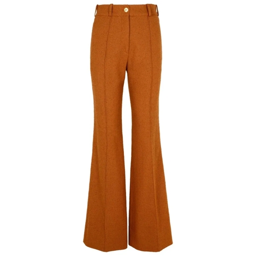 Patou  Brown Wool Blend Flare Pants Brown