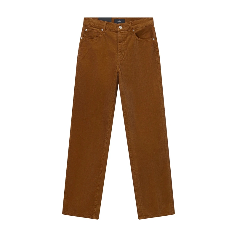 Seven for all Mankind Jeans Straight-Fit Cordhose braun