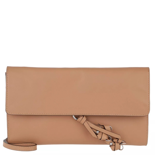 Abro Lotus Leather Clutch Cuoio Clutch