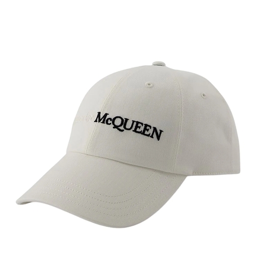 Alexander McQueen Hut Classic Logo Bic Cap - Cotton - White Grey