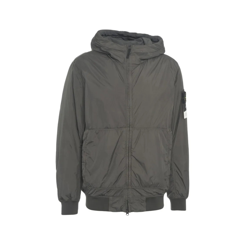 Stone Island Doudoune Hooded Jacket In Lightweight Fabric Grey