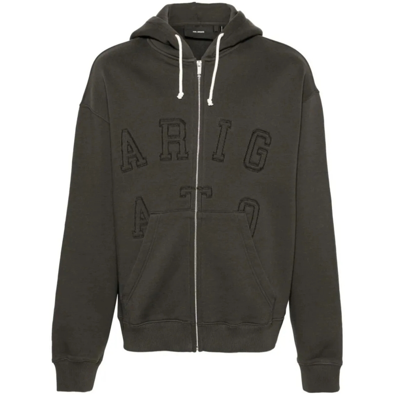 Axel Arigato  Black Zip-Up Hoodie With Spacious Hood Black