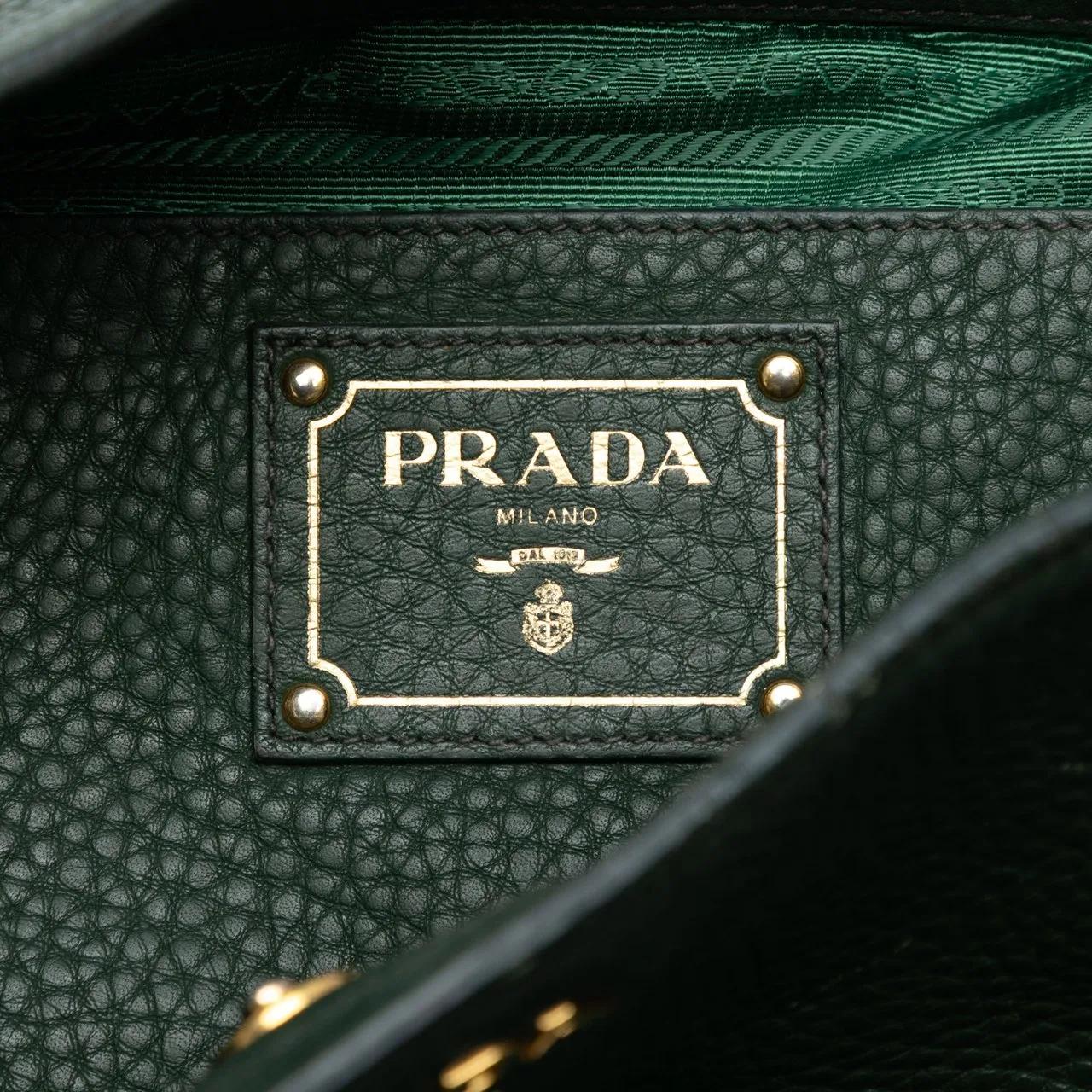 Thumbnail - Prada Shopper - Vitello Daino Double Pocket Tote - Gr. unisize - in Grün - für Damen