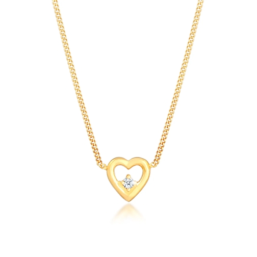 Elli Halskette Herz Liebe Love Diamant (0.03 ct.) 925 S gold 