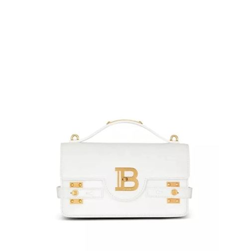 Balmain B-Buzz 24 Leather Tote Bag White Sporta