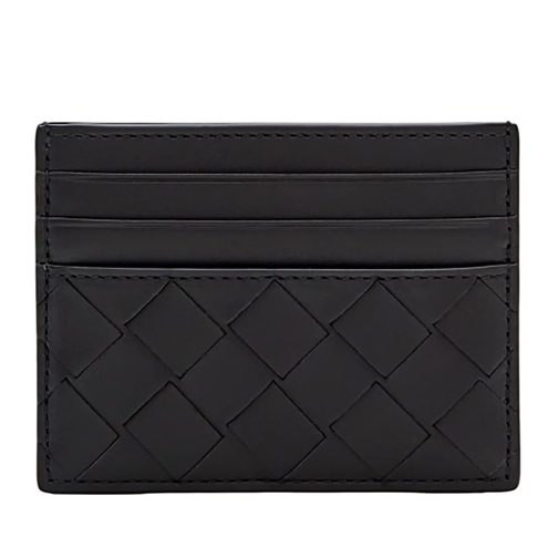 Bottega Veneta Geldbörse Small Interlaced Card Holder Black