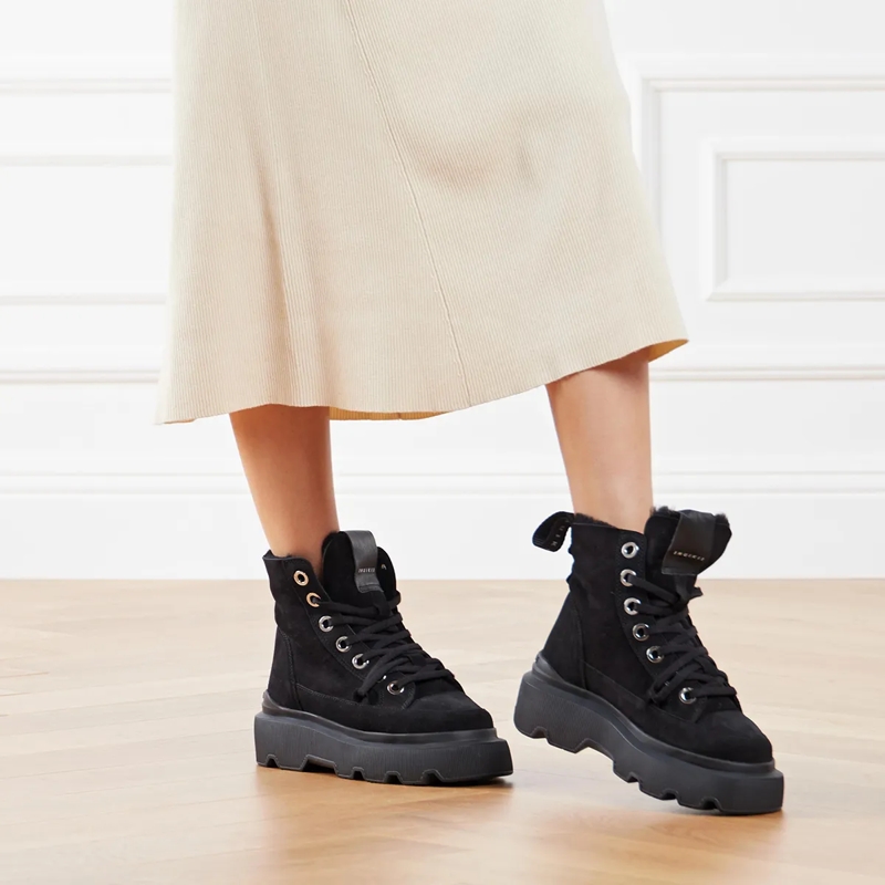 INUIKII Bottes à lacets Matilda Shearling Black(Image 2)