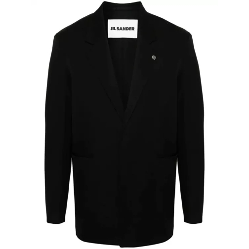 Jil Sander Black Single-Breasted Jacket Black 
